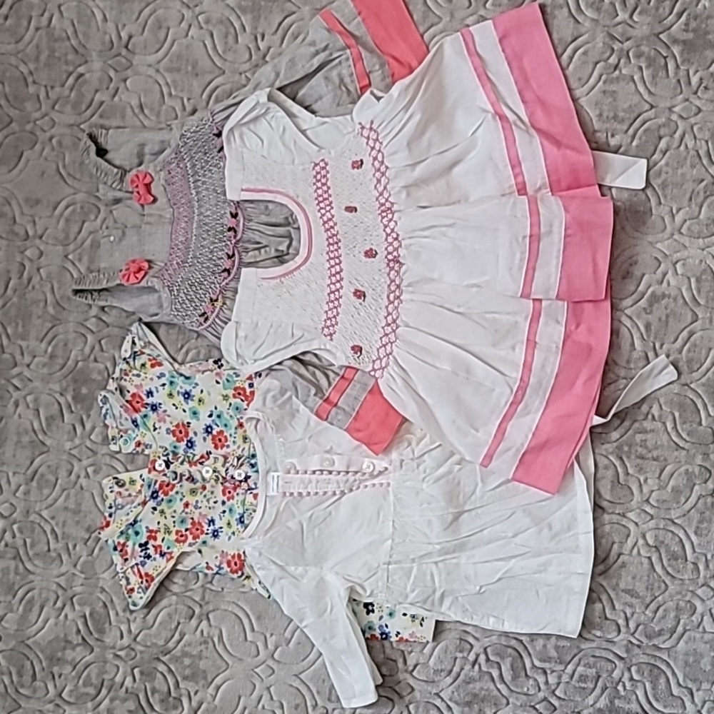 Bundle of 4 baby girl dresses 6-9 months